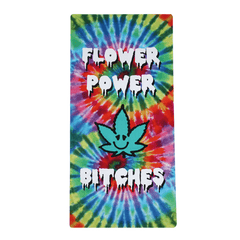 70X140Cm Polyester Fiber Flower Power Pattern Bath Beach Towel Soft Reactive Print Washcloth