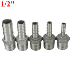 1/2 Inch Male Thread Pipe Barb Hose Tail Connector Adapter 68Mm to 19Mm