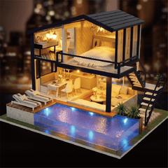 Cuteroom A-066 Time Apartment DIY Doll House with Furniture Light Gift House Toy