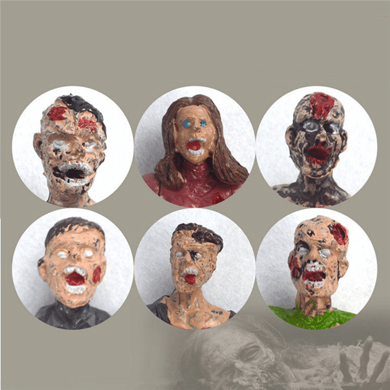 Six Set Zombie Model Terror Corpse Action Figures Model Toys for Kids Children Gift