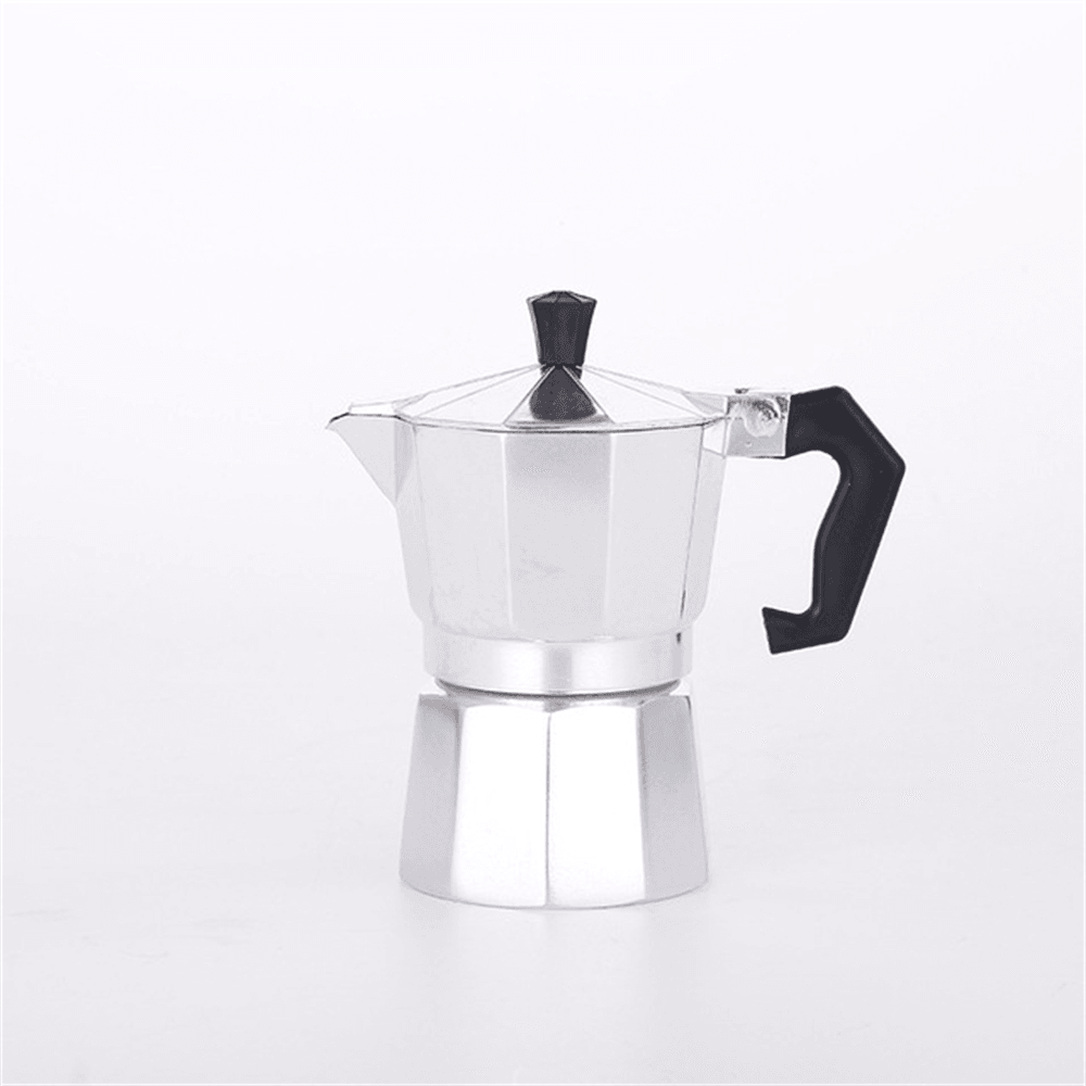 Moka Express Espresso Maker 1/2/3/6/9/12 Cup Aluminum Mocha Pot Ergonomic Handle Safety Relief Valve More Convenient to Drink Coffee