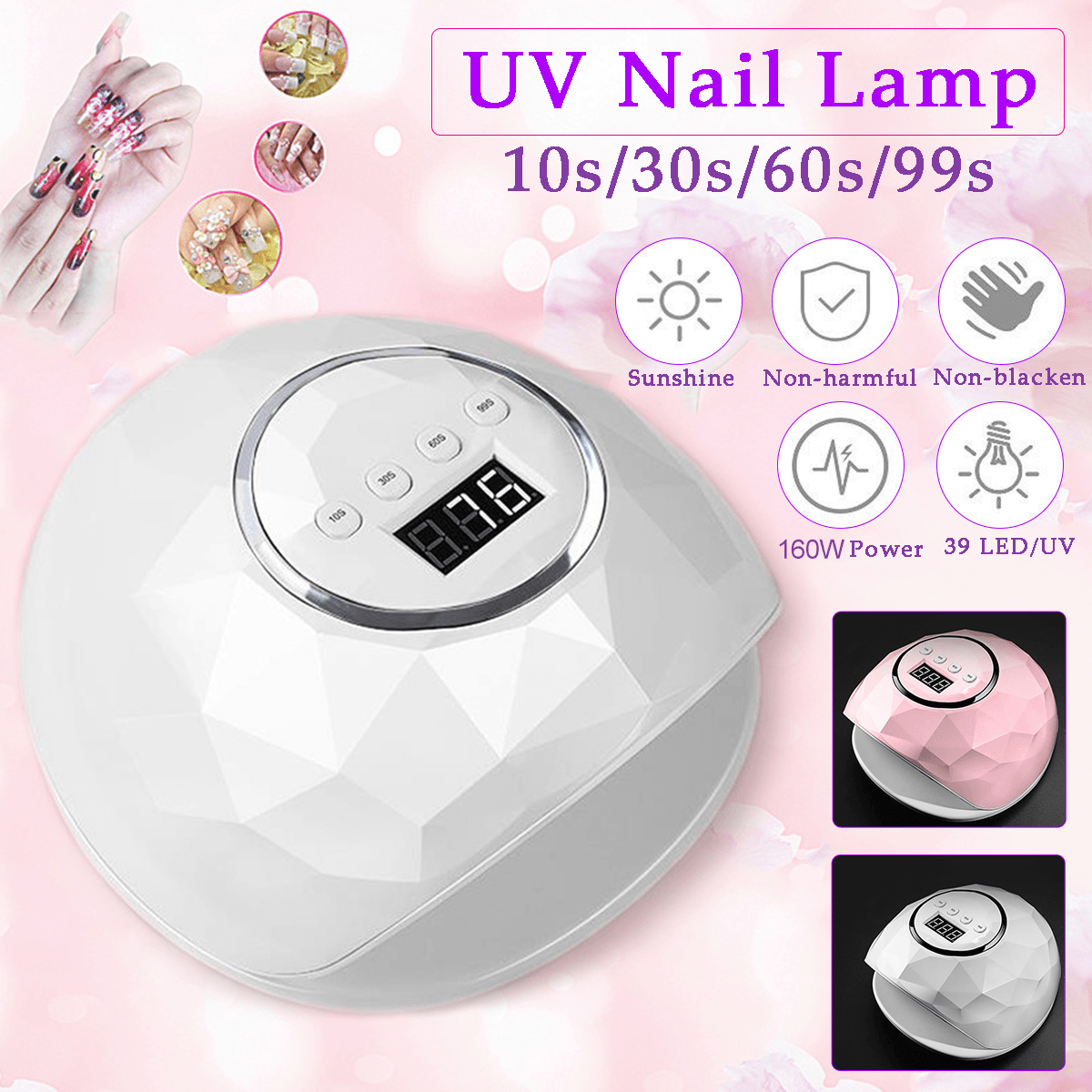 Professional SUN X5 plus UV LED Lamp 54W Nail Dryer with Auto Sensor LCD Display 36 LED Nail Dryer Lamp for Manicure Gel