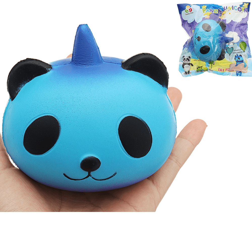 Sanqi Elan Galaxy Panda Unicorn Squishy 9.5*9*7.5Cm Slow Rising with Packaging Collection Soft Toy