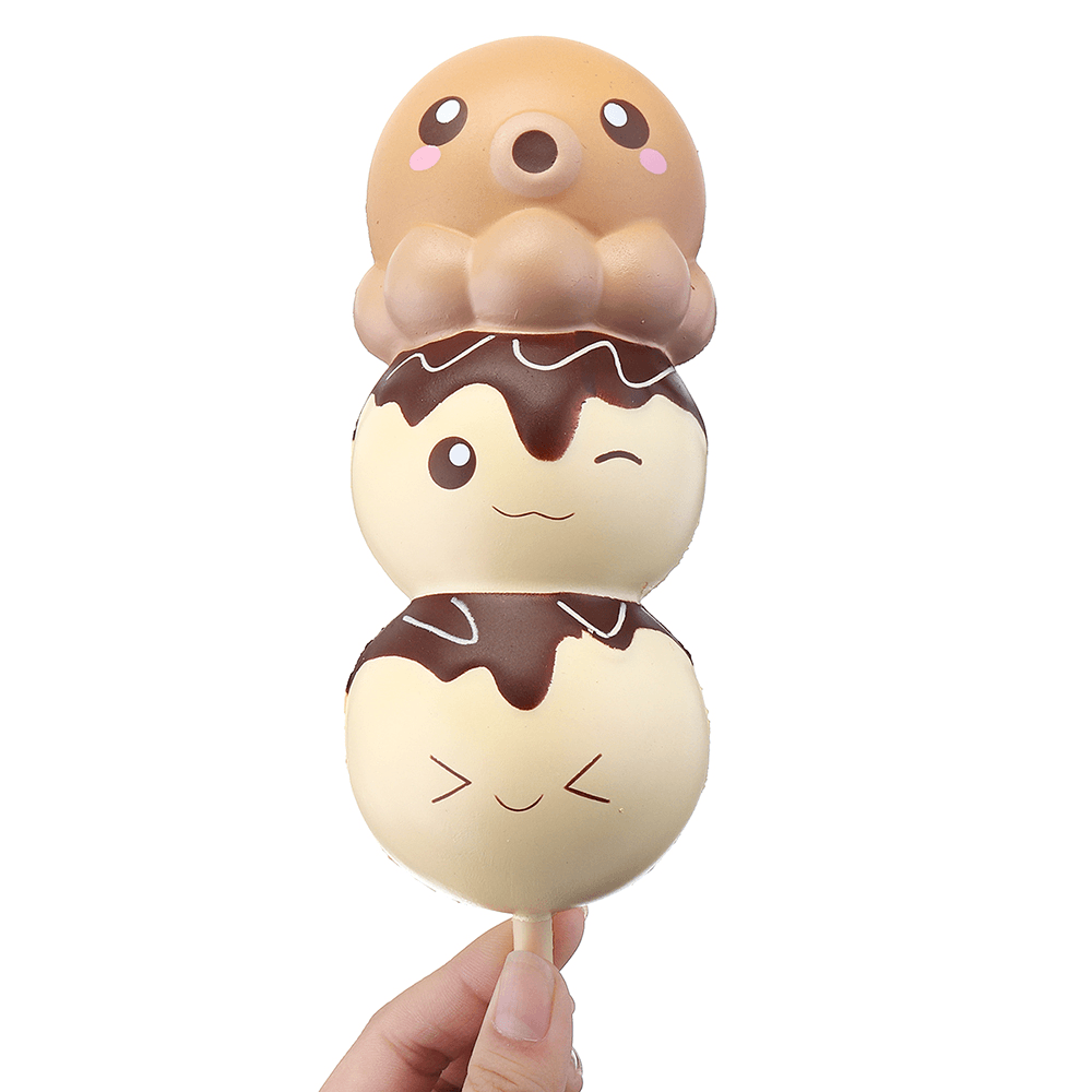 Puni Maru Yummiibear Squishy 8.27'' Dango Takoyaki Octopu Balls Cuttlefish Slow Rising Toy Licensed Tag