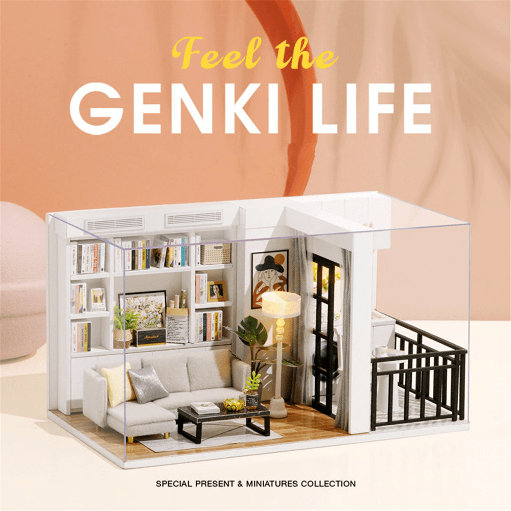 Cuteroom DIY Doll House Life Style QT-005-B Mini Collection Model Hand-Assembled Model Toys with Dust Cover