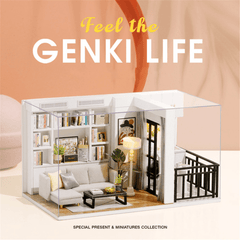 Cuteroom DIY Doll House Life Style QT-005-B Mini Collection Model Hand-Assembled Model Toys with Dust Cover