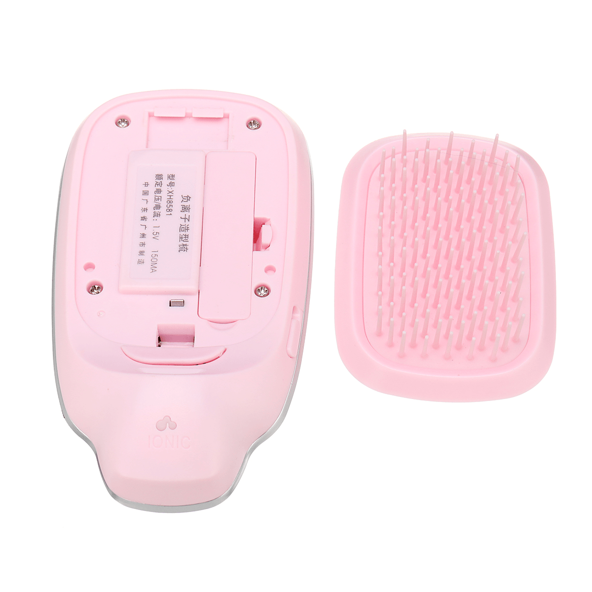 Tragbare 2-in-1-Takeout-Mini-Elektrobürste mit glattem Ionen-Haar und Massagekammkopf