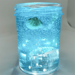 80ML Clear Crystal Slime with Shell Shark Decompression Mud DIY Gift Toy Stress Reliever