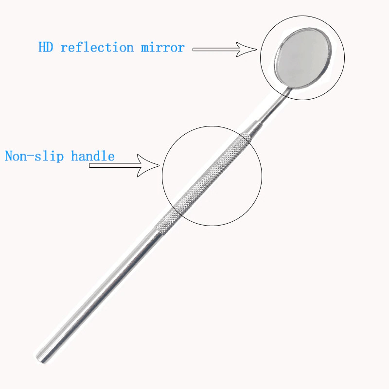 6Pc/Set Dental Mirror Stainless Steel Dental Dentist Prepared Tool Set Probe Tooth Care Kit Instrument Tweezer Hoe Sickle Scaler