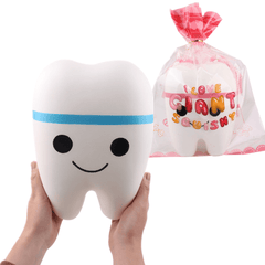 Sanqi Elan Humongous Squishy Jumbo Tooth Pink Blue 25*20Cm Slow Rising Rebound Toys Gift Collection