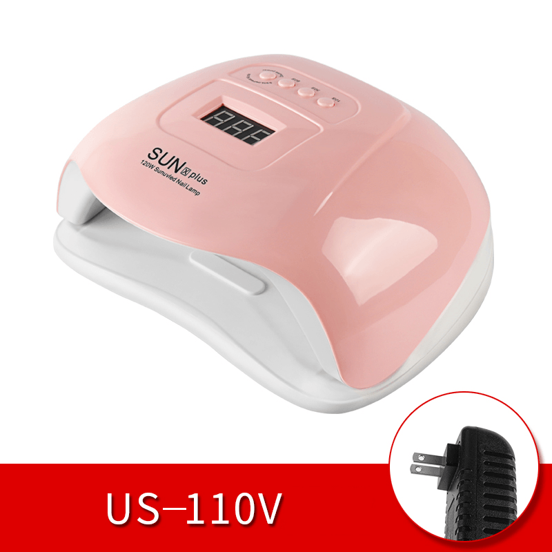 120W Nail Light Therapy Machine Quick-Drying Painless Nail Polish Glue Baking UV Lamp