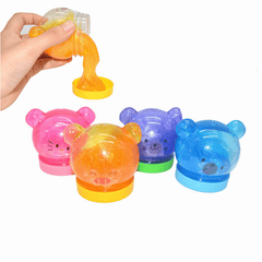 4PCS Cute Animals Slime 6.5Cm Random DIY Crystal Clay Rubber Mud Plasticine Toy Gift