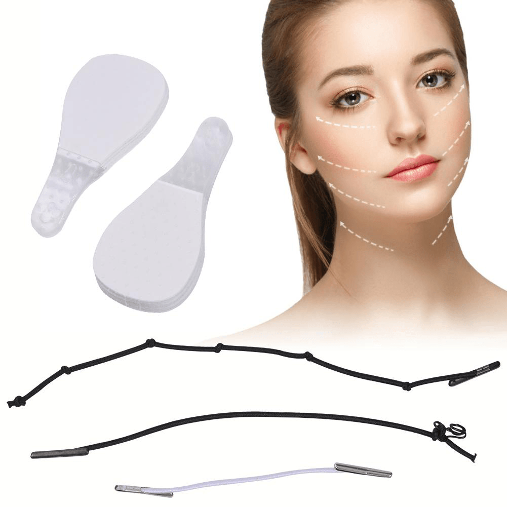 40Pcs/Set Invisible Thin Face Stickers V-Shape Face Facial Line Wrinkle Sagging Skinface Lift up Fast Chin Adhesive Tape