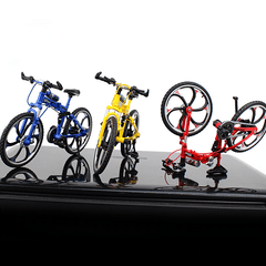 1:10 Mini bicicleta modelo que se puede abrir plegable bicicleta de montaña curva carreras aleación modelo Juguetes