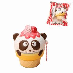 10PCS Wholesale Squishyfun Cute Panda Cream Super Slow Rising Squishy Original Packing Ball Chain Kid Toy