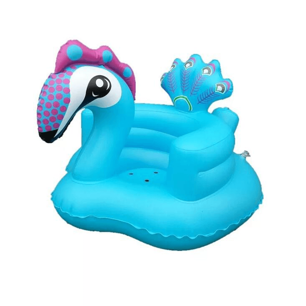 Cartoon Cute Peacock Inflatable Toys Portable Sofa Multi-Functional Bathroom Sofa Chair for Kids Gift