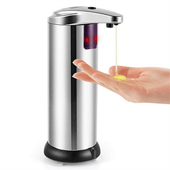 Dispenser automatico di sapone liquido da cucina per bagno cromato da 250 ml No-Touch Hand Free