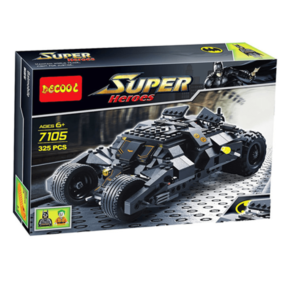 Decool 7105 der Joker Super Hero Bausteine ​​Spielzeug Ziegel Auto Set 325PCS