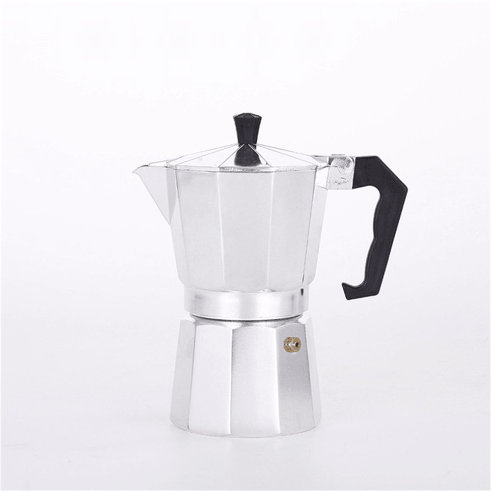 Moka Express Espresso Maker 1/2/3/6/9/12 Cup Aluminum Mocha Pot Ergonomic Handle Safety Relief Valve More Convenient to Drink Coffee