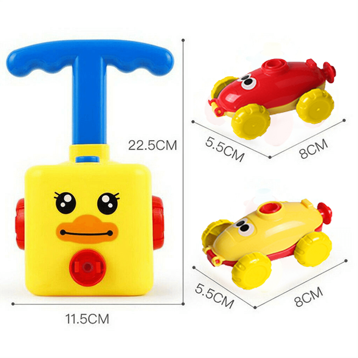 NEW Fun Inertia Balloon Powered Car Toys Aerodynamics Inertial Power Kids Gifts