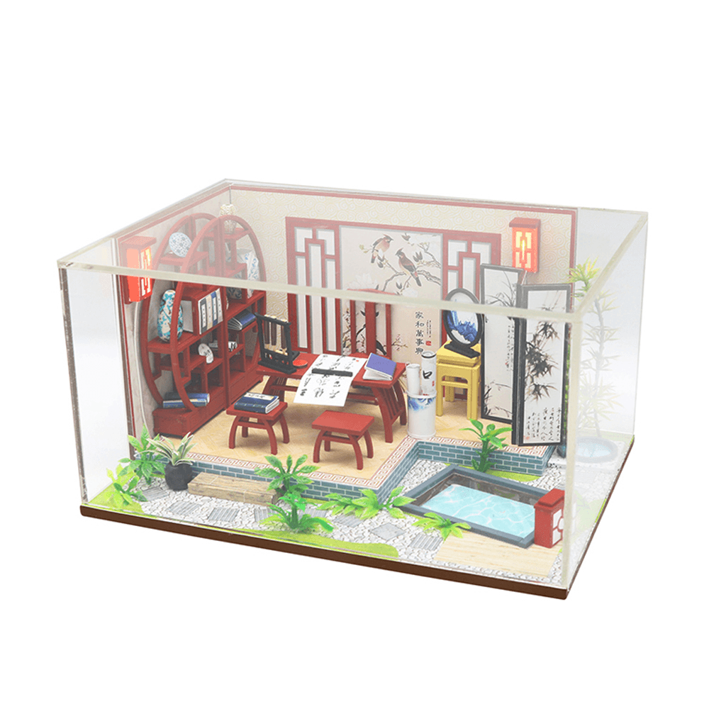 Hongda S921 DIY Cabin Ink Bamboon in Breezing Hand-Assembled Doll House Model Toy