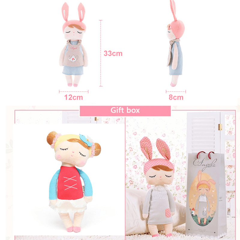 Metoo Angela Plush Lace 33CM Rabbit Dolls Stuffed Toys for Children Girl Kids Gift