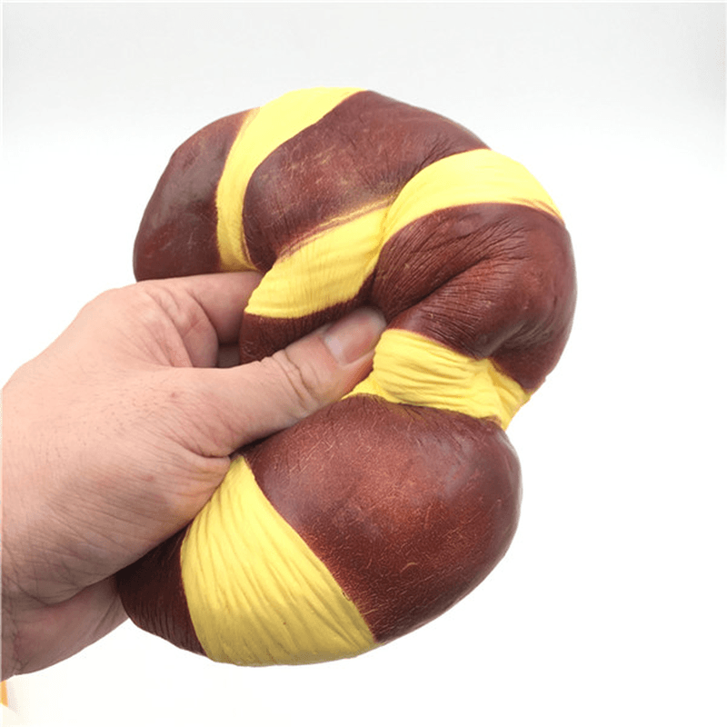 Squishyfun Jumbo-Croissant-Squishy-Brot, super langsam aufsteigend, 18 x 12 cm, Squeeze-Sammlung, Spielzeug, lustiges Geschenk