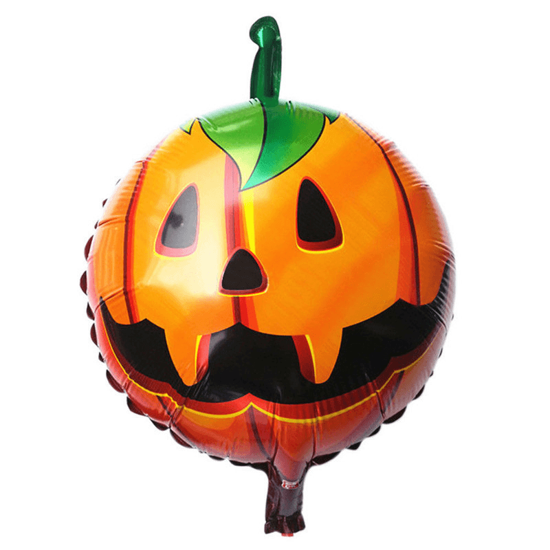 Halloween Pumpkin Head Party Home Decorations Props Foil Balloons