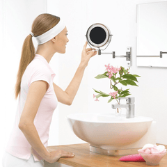 6" LED Lighted Wall Mount Bathroom Shaving Makeup Cosmetic Mirrors 7X Magnifying