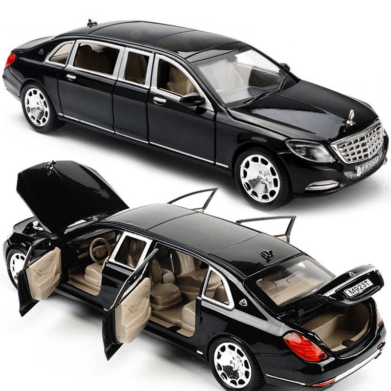 1:32 S600 Limousine Druckguss-Metallautomodell 20,5 x 7,5 x 5 cm Auto in schwarzer Box