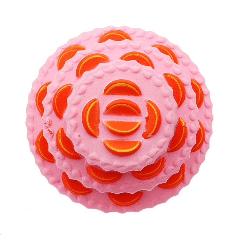 Three Layer Orange Cake Squishy 11Cm Slow Rising anti Stress Collection Gift Soft Toy