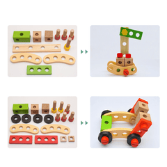 Holz Simulation DIY Multi-Shaped Nut Combo Set Junge Reparatur Kit Frühe Kindheit Bildung Puzzle Spielzeug