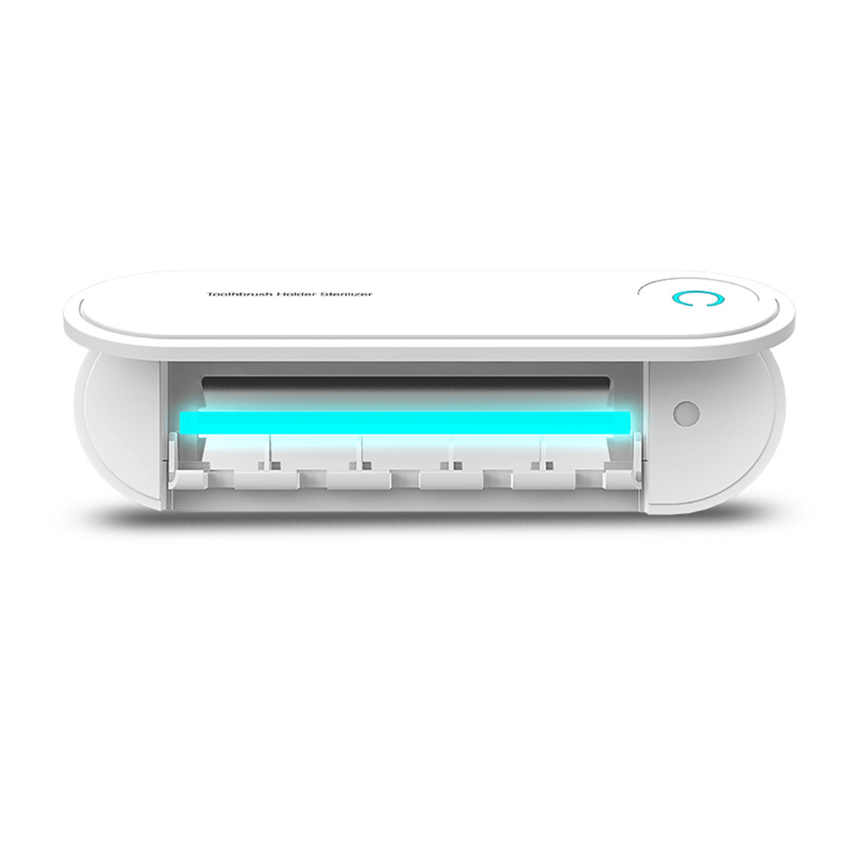 2-in-1 UV-Zahnbürsten-Sterilisator-Halter, Wandmontage, 5 Zahnbürstenhalter und Trocknungsfunktion, automatischer antibakterieller Reiniger