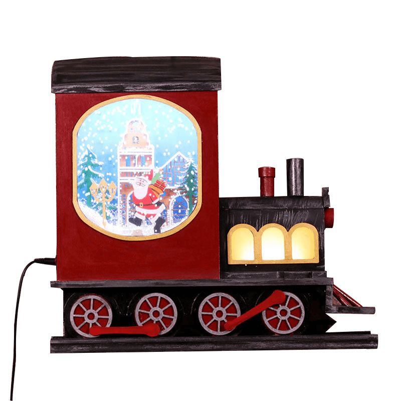 Christmas Party Home Decoration Hanging Snowfall Music Locomotive Toys for Kids Children Gift