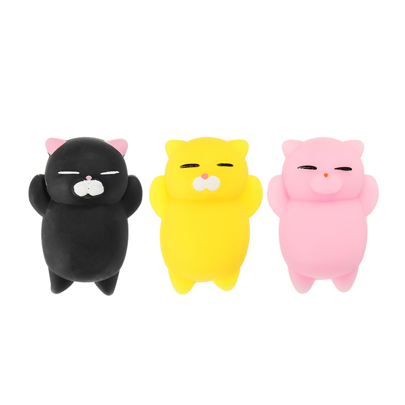 Mochi Kitten Cat Squishy Squeeze Cute Healing Toy Kawaii Collection Stress Reliever Gift Decor