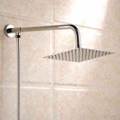 10 Inch 25*25Cm Square Top Spray Shower High Pressure 304 Stainless Steel Shower Head