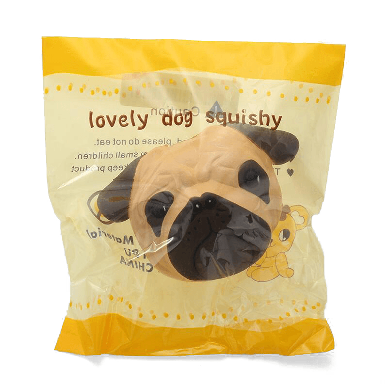 Squishyshop Dog Puppy Face Bread Squishy 11Cm Slow Rising with Packaging Collection Gift Decor Toy