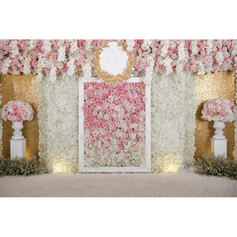 1.2X0.8M Romantic Wedding Photography Backdrop Flowers Wall Party Photo Background Cloth Decoration Props