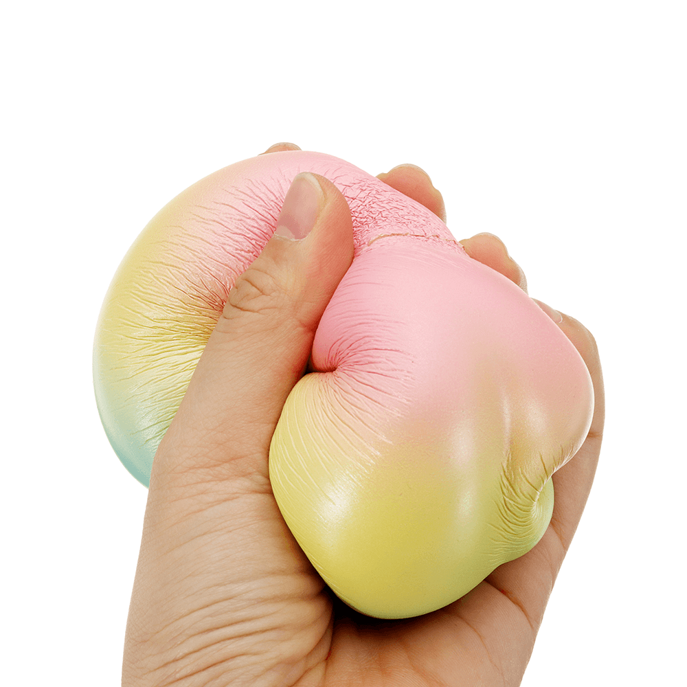 IKUURANI Rainbow Peach Squishy 10.5*9CM Licensed Slow Rising with Packaging Collection Gift Soft Toy