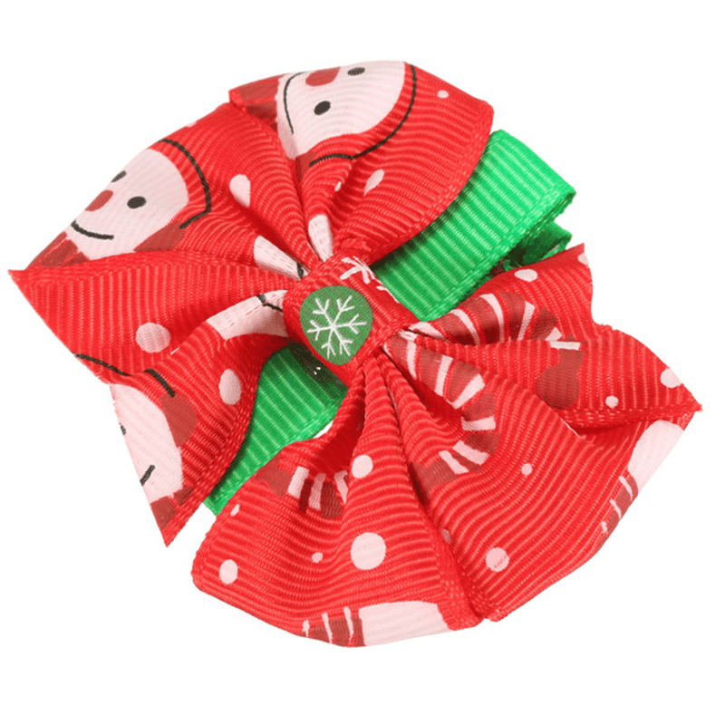 Lovely Girls Baby Horquillas de Navidad Bowknot Pinzas para el cabello Accesorios de Navidad 6 Patrones diferentes