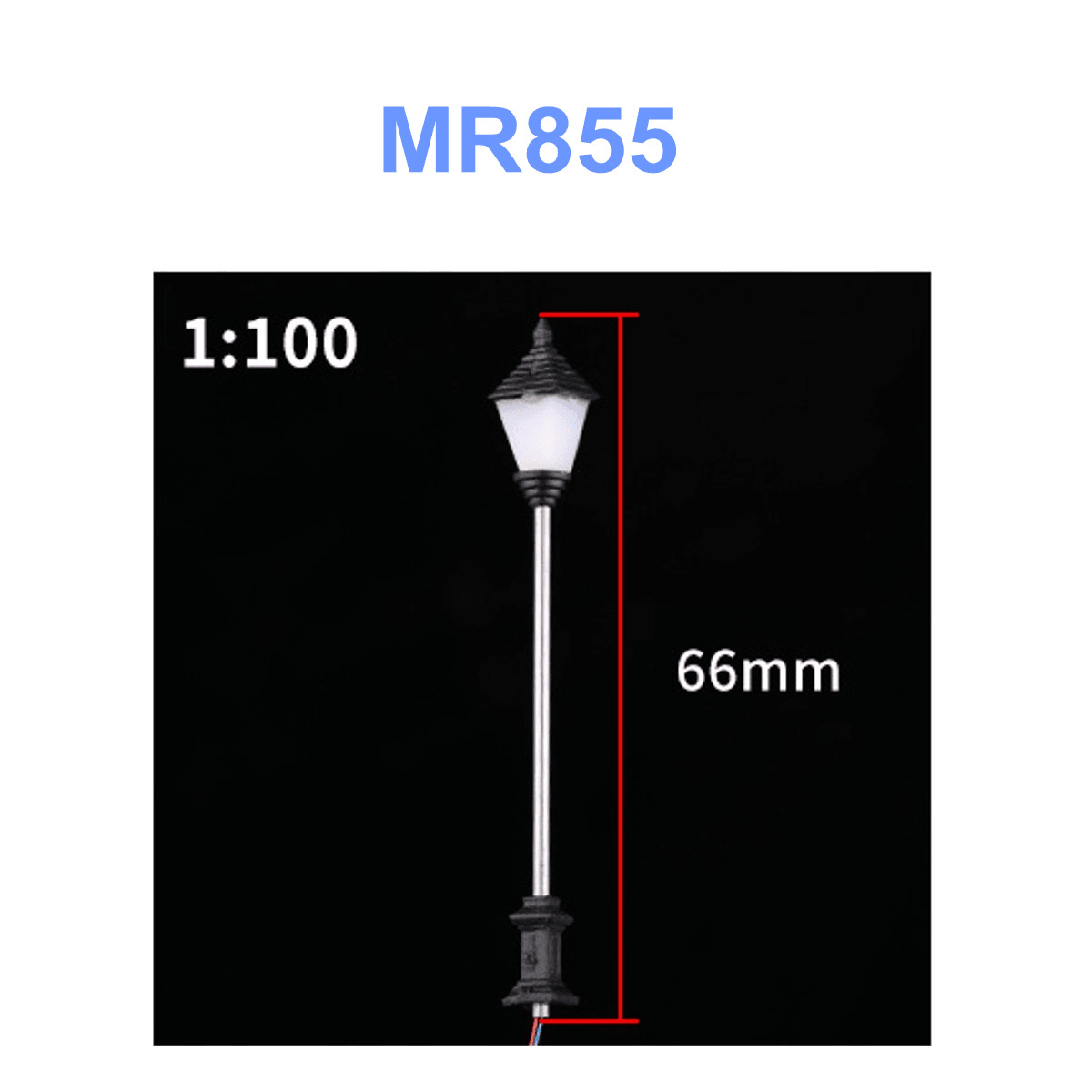 1:100 HO Scale Model Garden Light LED Street Light Scenery Building Lamppost DIY