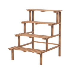 3/4 Tiers Wooden Corner Flower Shelf Indoor Outdoor Plant Stand Pot Rack Garden Office Home Decorations