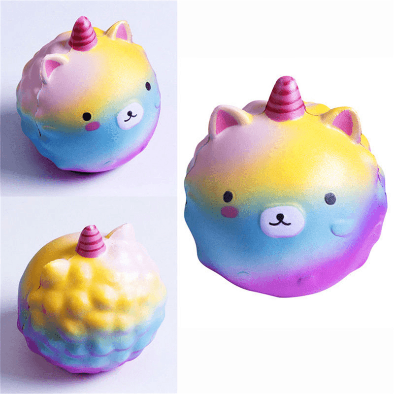 Cute Soft Rainbow Unicorn Whale Strawberry Squishy Charm Decompression Gift Toy