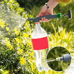 Portable High Pressure Air Pump Manual Sprayer Adjustable Drink Bottle Spray Head Nozzle Garden Watering Tool