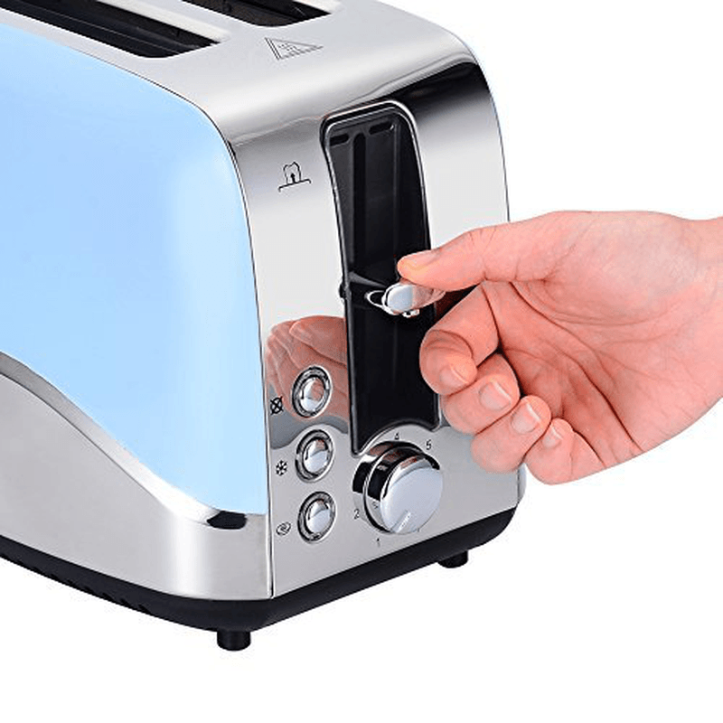 Fortune Candy 2 Slice Stainless Steel Toaster Wide Slot Bread Maker Temperature Control Toaster