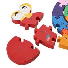 26Pcs Lettera multicolore Blocchi educativi per bambini Puzzle giocattolo lumaca per regalo per bambini