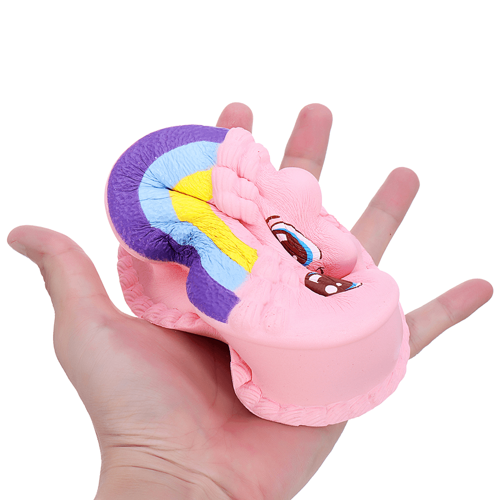 Rainbow Smile Cake Squishy 12CM Slow Rising with Packaging Collection Gift Soft Toy