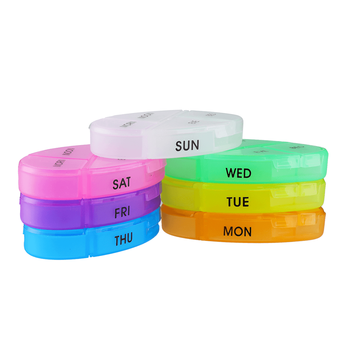 12*10*6Cm Portable Pill Box 28 Grids for 7 Days Weekly Pill Storage Case