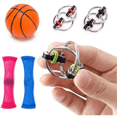 DIY Fidget Toys Set Squeeze Dice Drawstring Magic Cube Stress Relief and Anti-Anxiety Toys for Kids and Adults