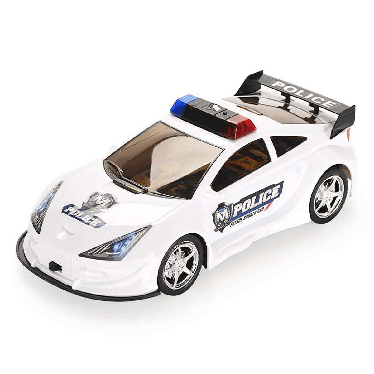 Simulation Police Car Diecast Vehicle Model Toy with Sirnes Sound and Light with 6 Cars and Game Map for Kids Birthday Holidays Gift